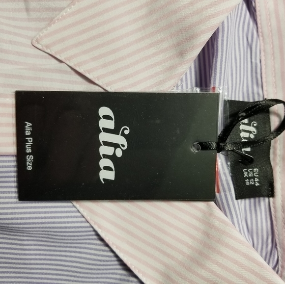 Alia Multi-Color Stripped Button Down Short Shirt Dress - Picture 6 of 8